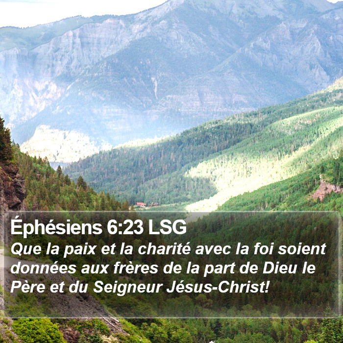 Éphésiens 6:23 LSG Bible Study