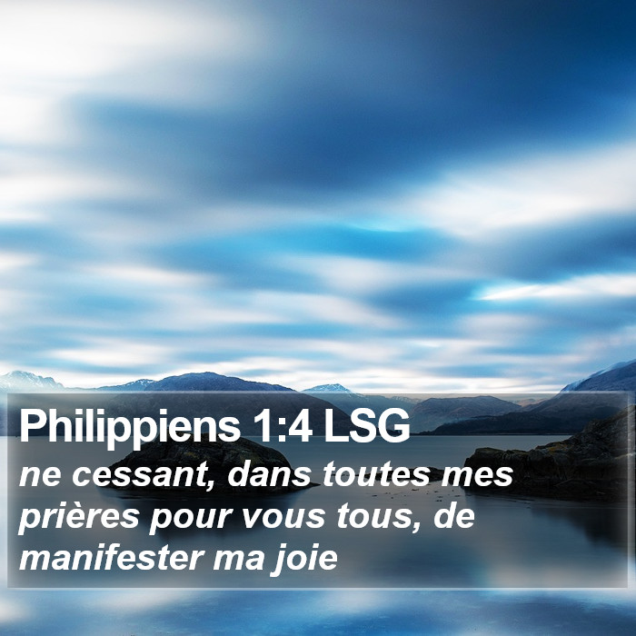 Philippiens 1:4 LSG Bible Study