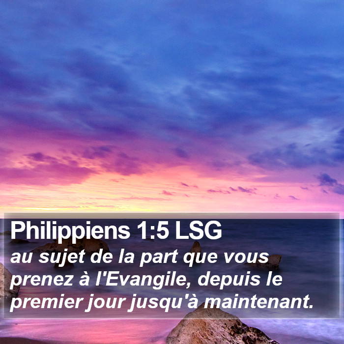 Philippiens 1:5 LSG Bible Study