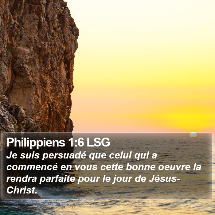 Philippiens 1:6 LSG Bible Study