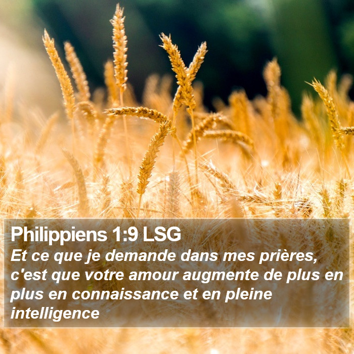 Philippiens 1:9 LSG Bible Study