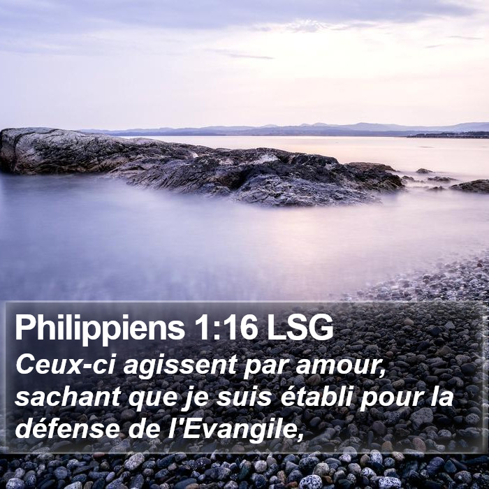 Philippiens 1:16 LSG Bible Study