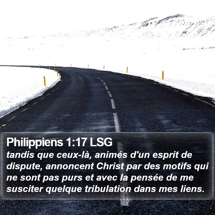 Philippiens 1:17 LSG Bible Study