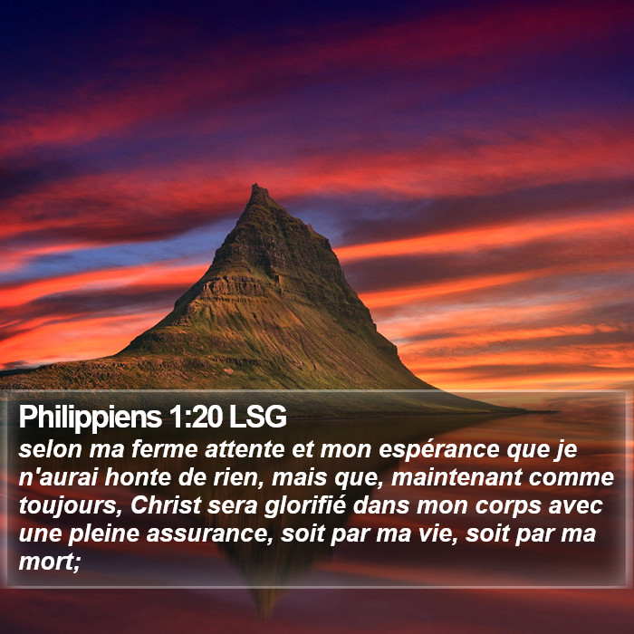 Philippiens 1:20 LSG Bible Study