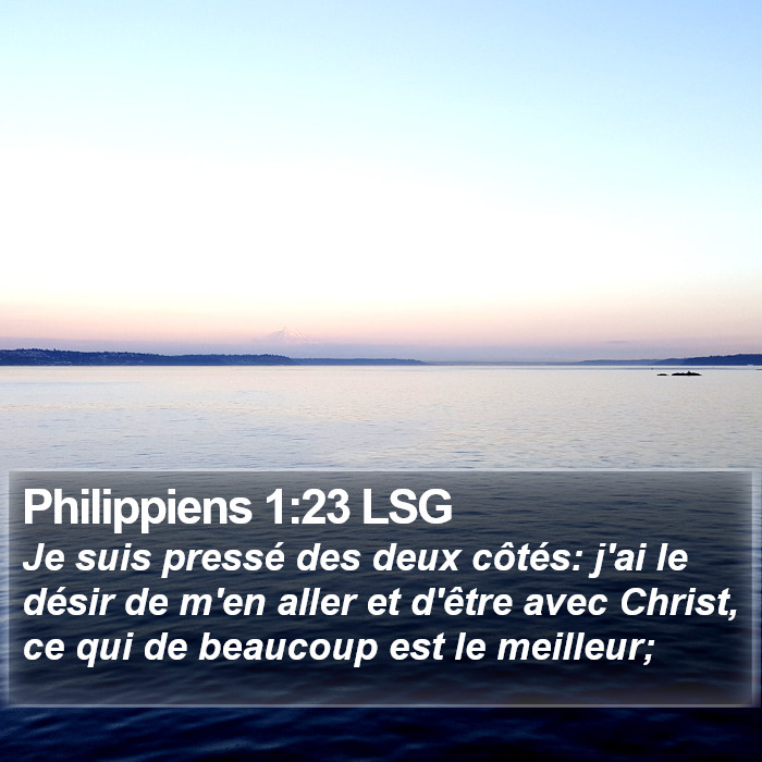 Philippiens 1:23 LSG Bible Study