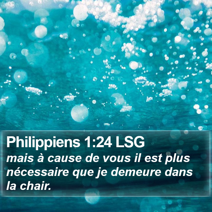 Philippiens 1:24 LSG Bible Study