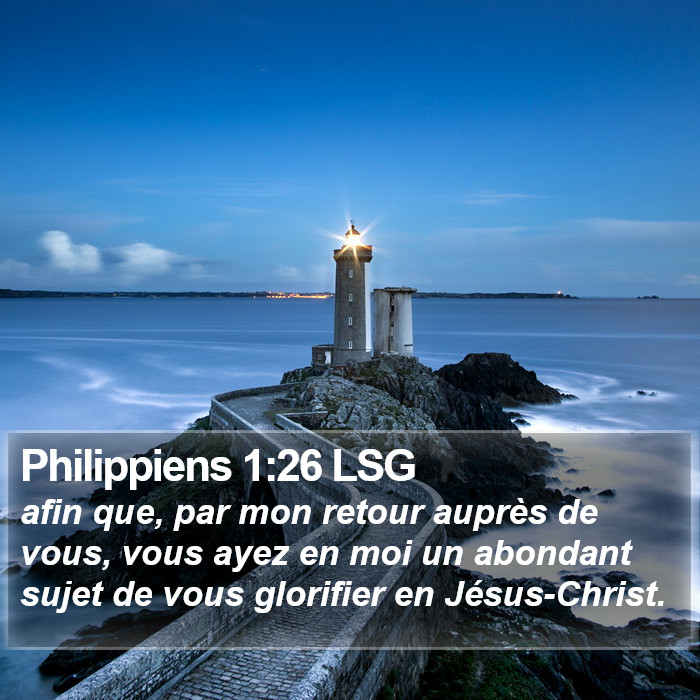 Philippiens 1:26 LSG Bible Study