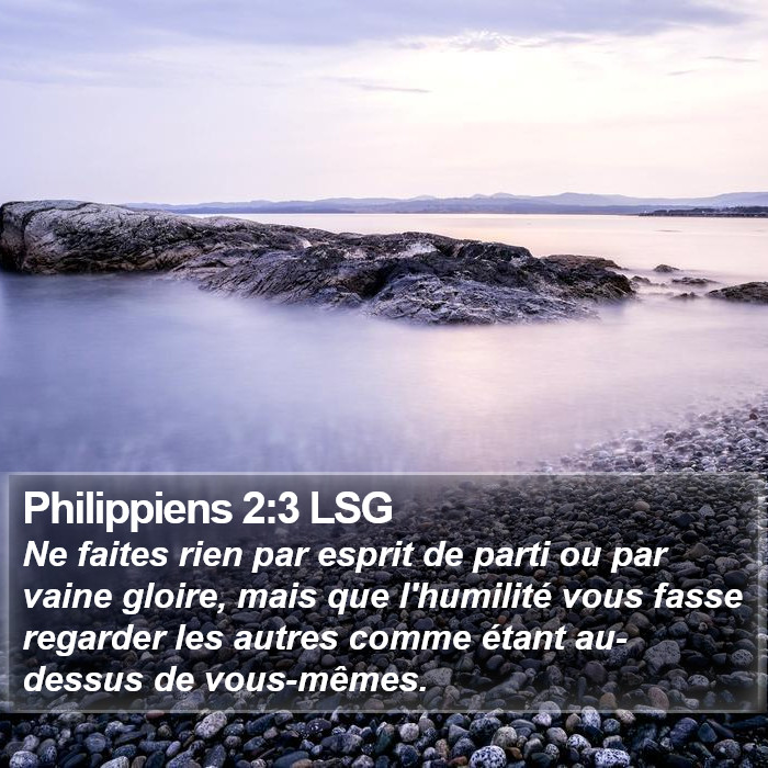 Philippiens 2:3 LSG Bible Study