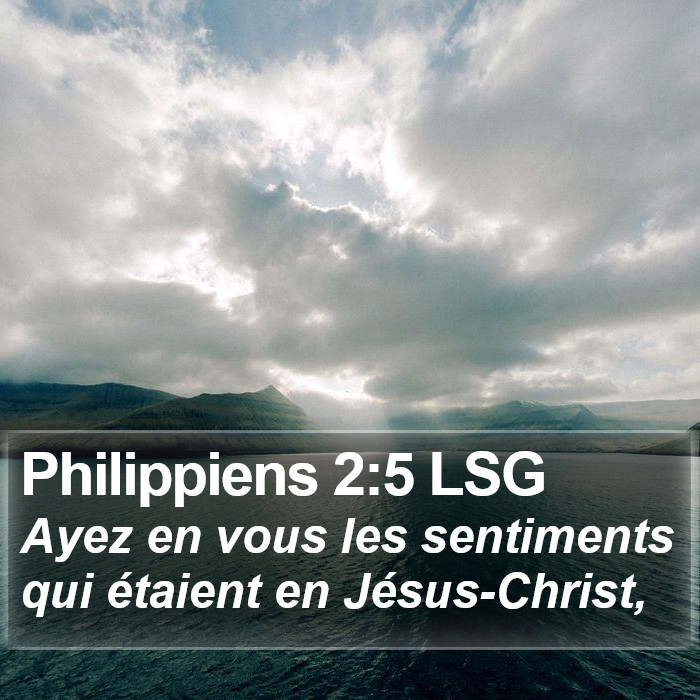 Philippiens 2:5 LSG Bible Study