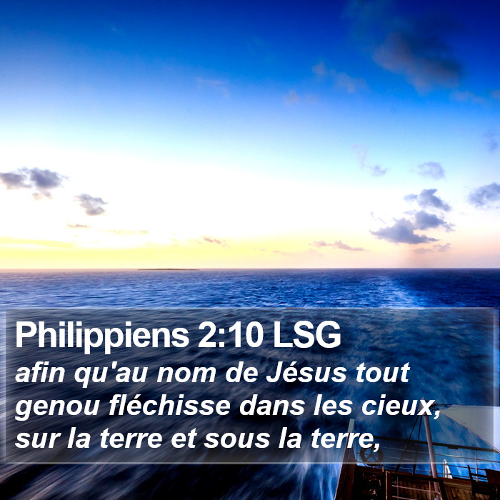 Philippiens 2:10 LSG Bible Study