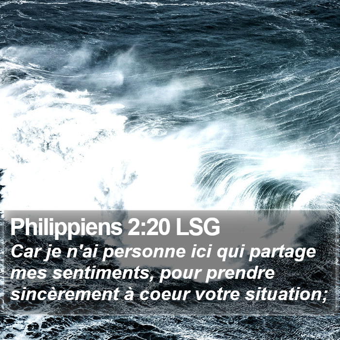 Philippiens 2:20 LSG Bible Study