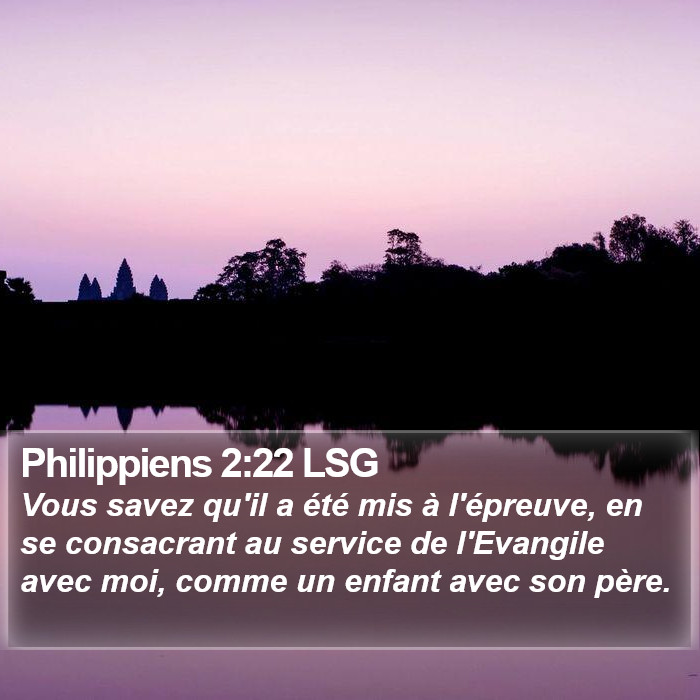 Philippiens 2:22 LSG Bible Study