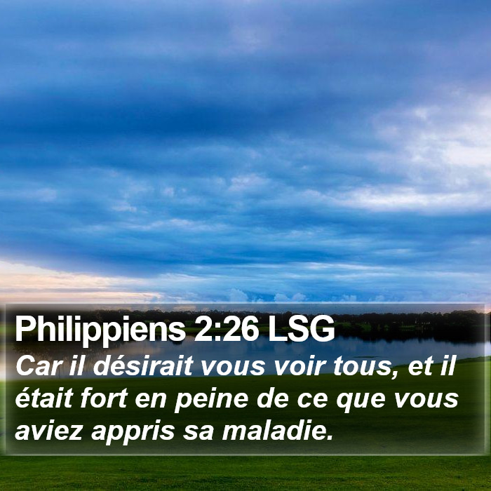 Philippiens 2:26 LSG Bible Study