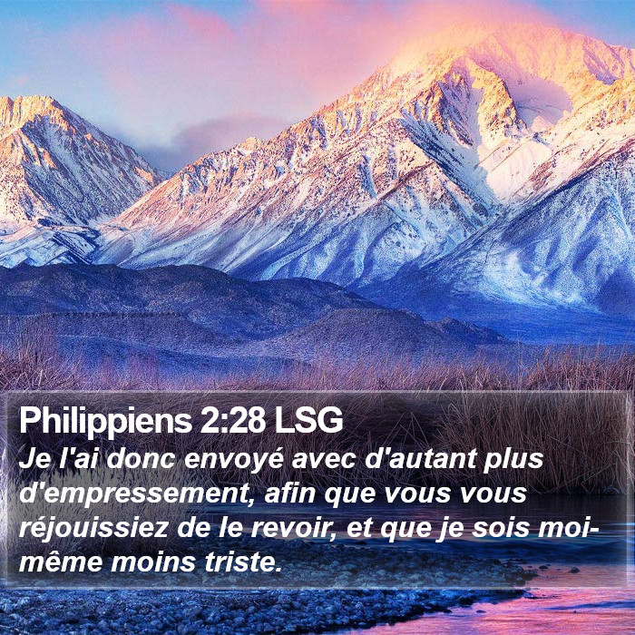 Philippiens 2:28 LSG Bible Study