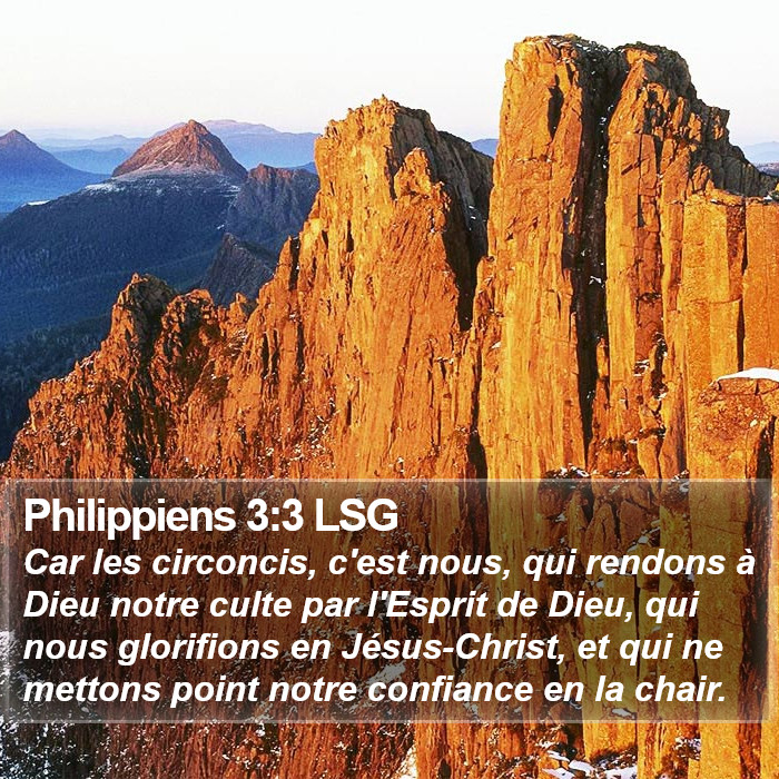 Philippiens 3:3 LSG Bible Study