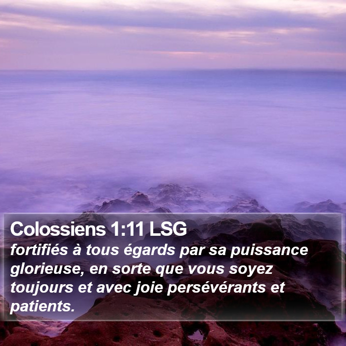 Colossiens 1:11 LSG Bible Study