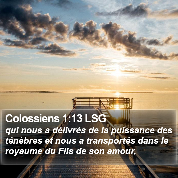 Colossiens 1:13 LSG Bible Study