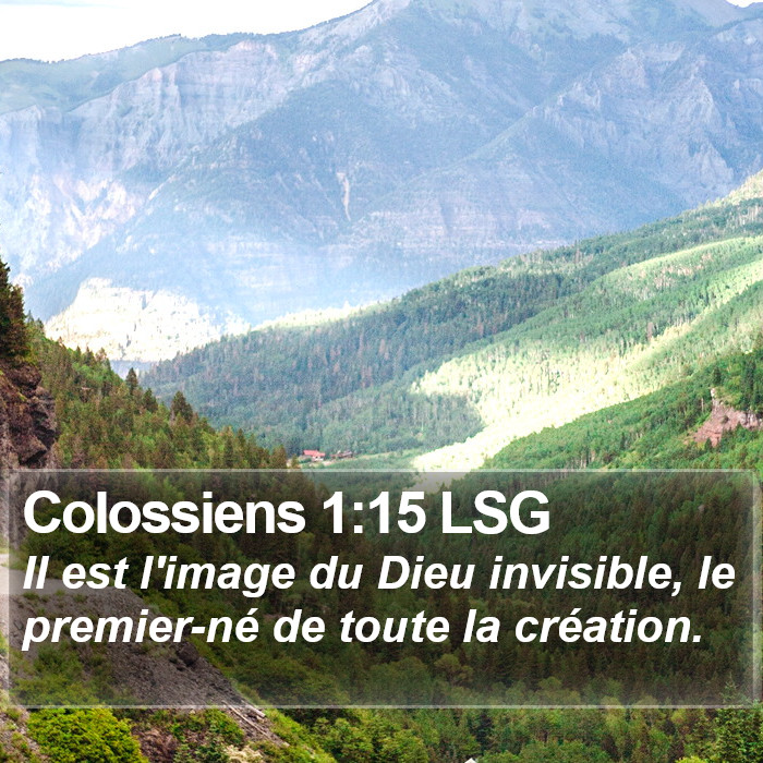 Colossiens 1:15 LSG Bible Study