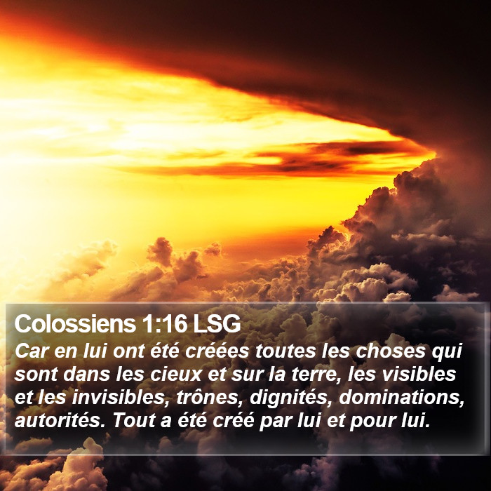 Colossiens 1:16 LSG Bible Study