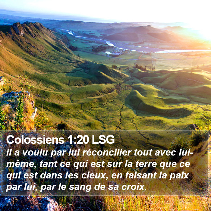 Colossiens 1:20 LSG Bible Study