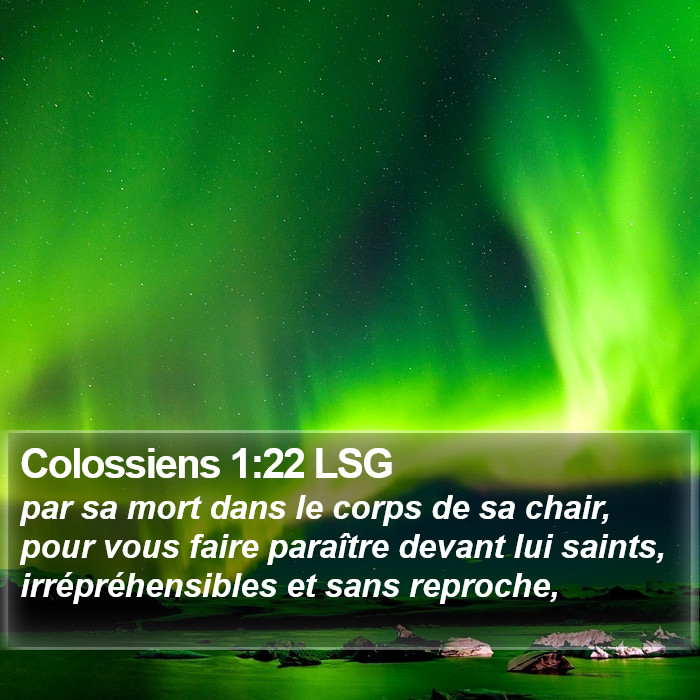 Colossiens 1:22 LSG Bible Study