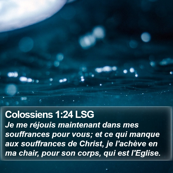 Colossiens 1:24 LSG Bible Study