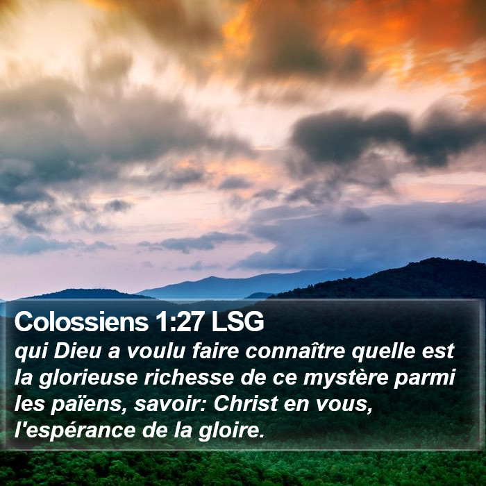 Colossiens 1:27 LSG Bible Study