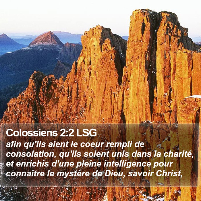Colossiens 2:2 LSG Bible Study