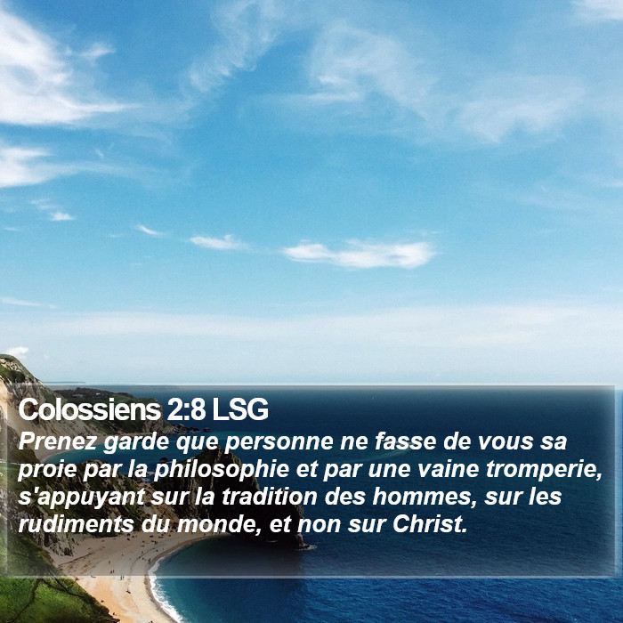 Colossiens 2:8 LSG Bible Study