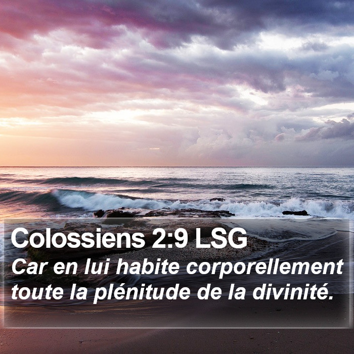 Colossiens 2:9 LSG Bible Study