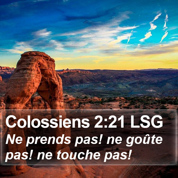 Colossiens 2:21 LSG Bible Study