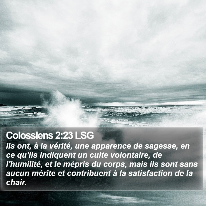 Colossiens 2:23 LSG Bible Study