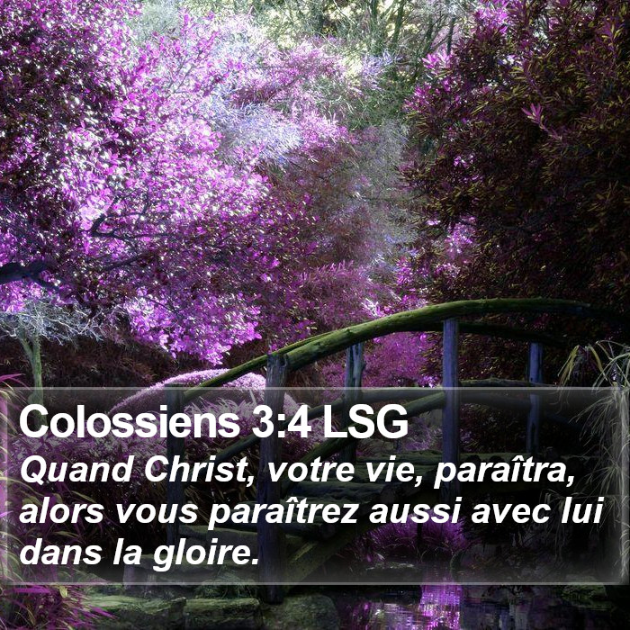 Colossiens 3:4 LSG Bible Study