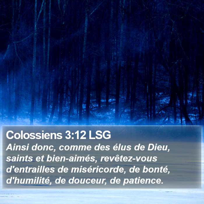 Colossiens 3:12 LSG Bible Study