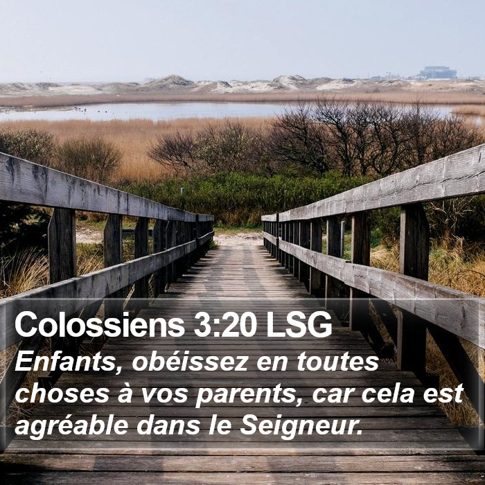Colossiens 3:20 LSG Bible Study