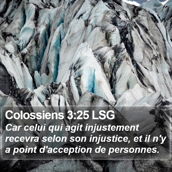Colossiens 3:25 LSG Bible Study