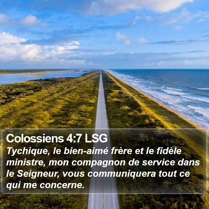Colossiens 4:7 LSG Bible Study