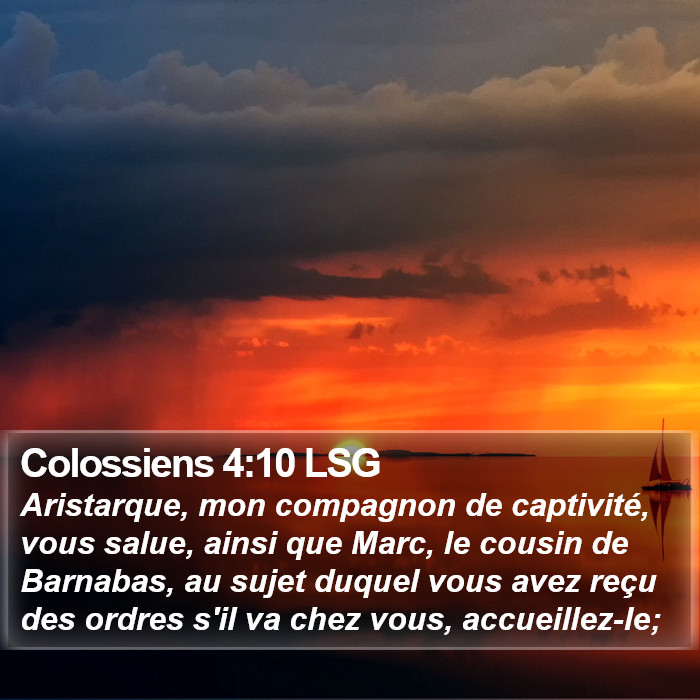 Colossiens 4:10 LSG Bible Study