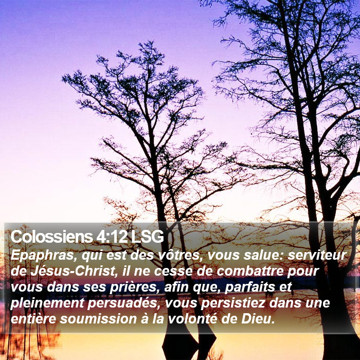 Colossiens 4:12 LSG Bible Study