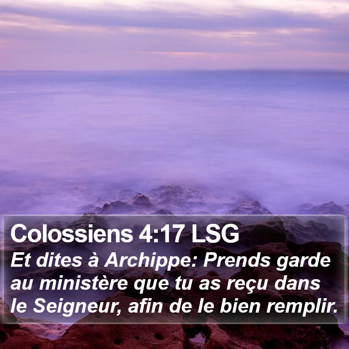 Colossiens 4:17 LSG Bible Study