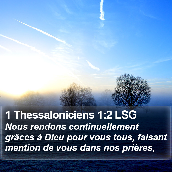 1 Thessaloniciens 1:2 LSG Bible Study