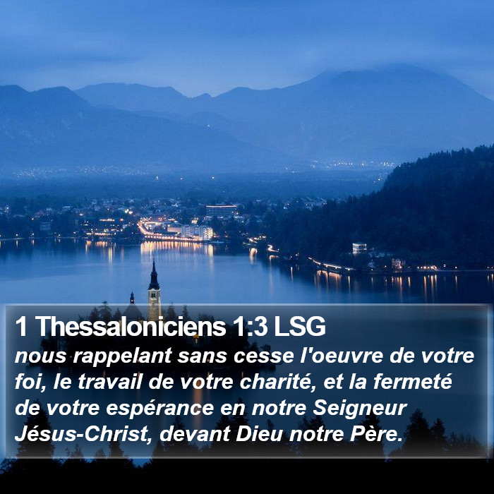 1 Thessaloniciens 1:3 LSG Bible Study