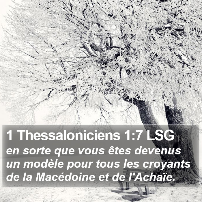 1 Thessaloniciens 1:7 LSG Bible Study