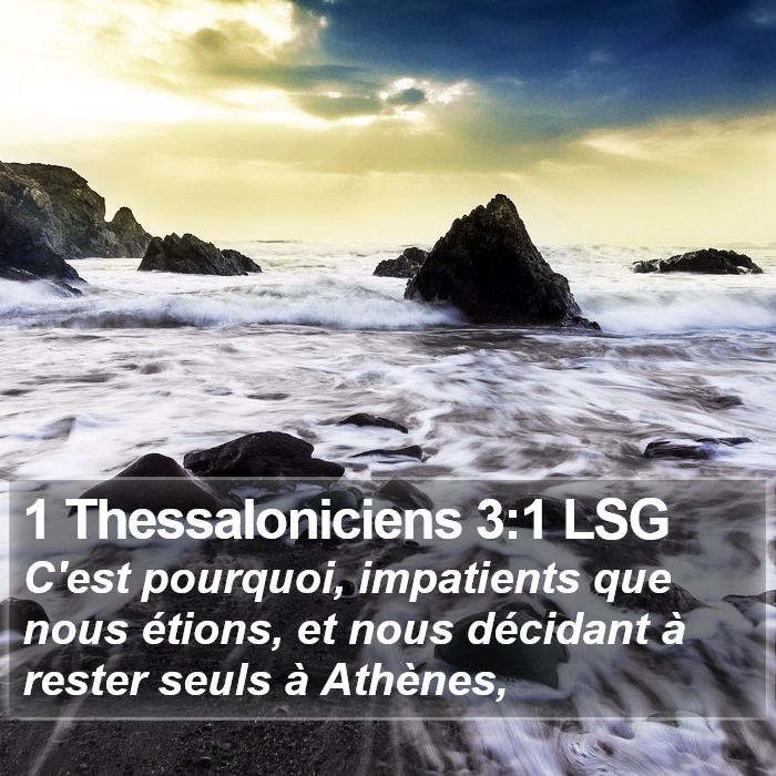 1 Thessaloniciens 3:1 LSG Bible Study