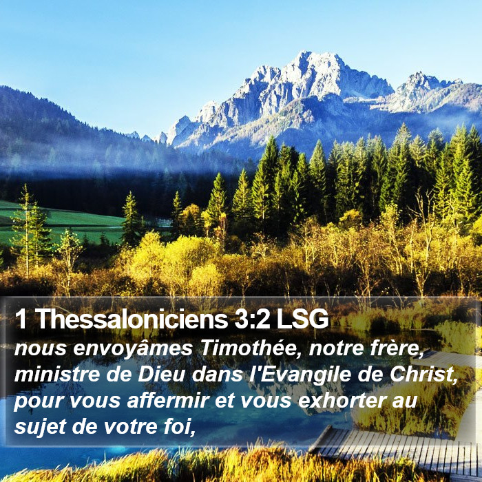 1 Thessaloniciens 3:2 LSG Bible Study