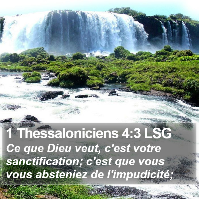 1 Thessaloniciens 4:3 LSG Bible Study