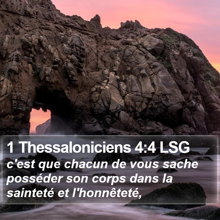 1 Thessaloniciens 4:4 LSG Bible Study