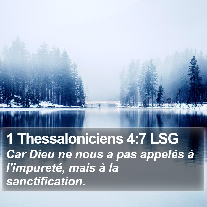 1 Thessaloniciens 4:7 LSG Bible Study