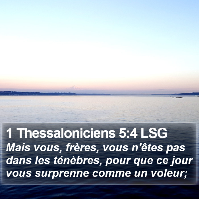 1 Thessaloniciens 5:4 LSG Bible Study