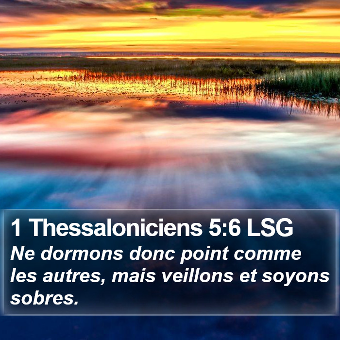 1 Thessaloniciens 5:6 LSG Bible Study